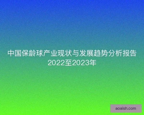 中国保龄球产业现状与发展趋势分析报告2022至2023年